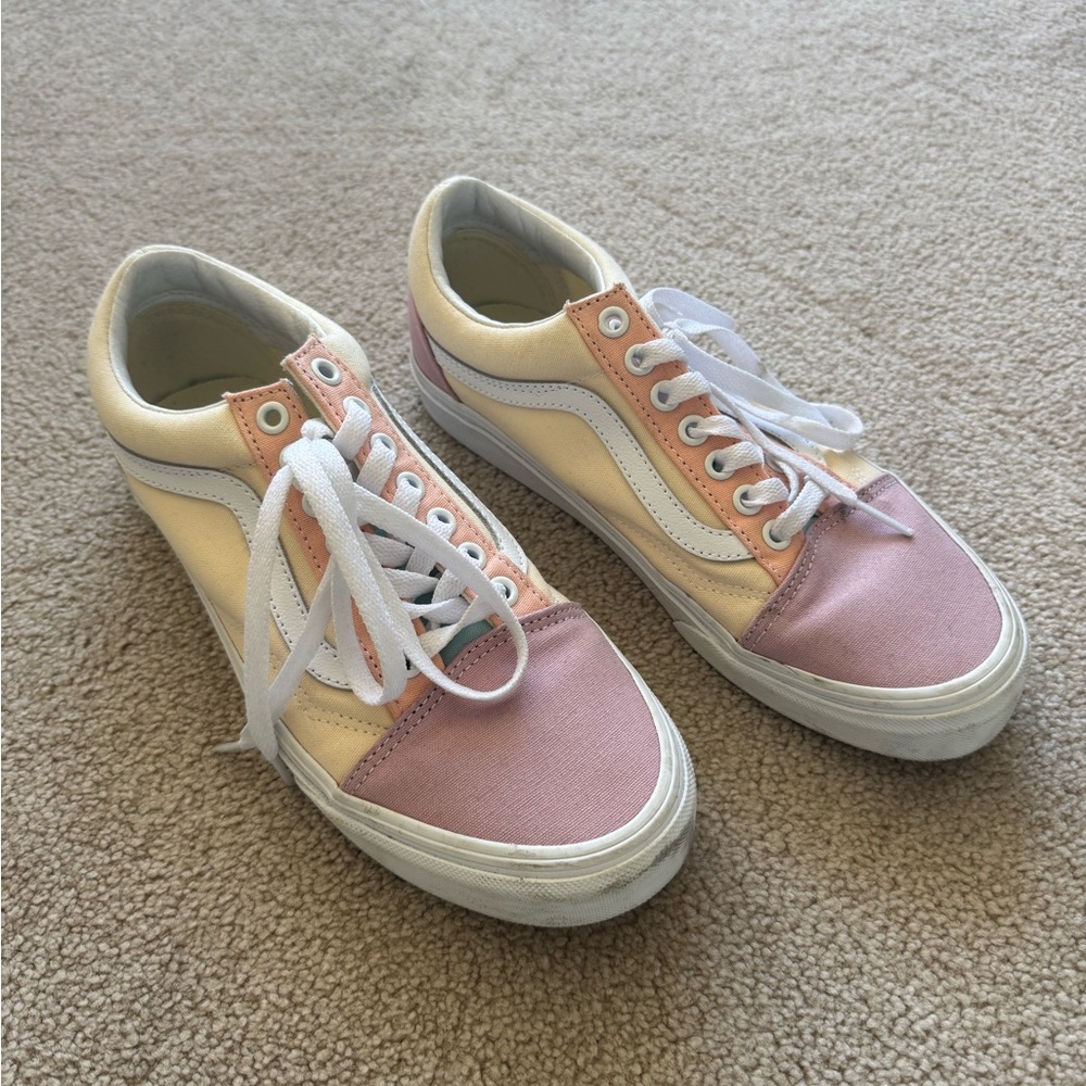 Vans multi-color pastel sneakers
